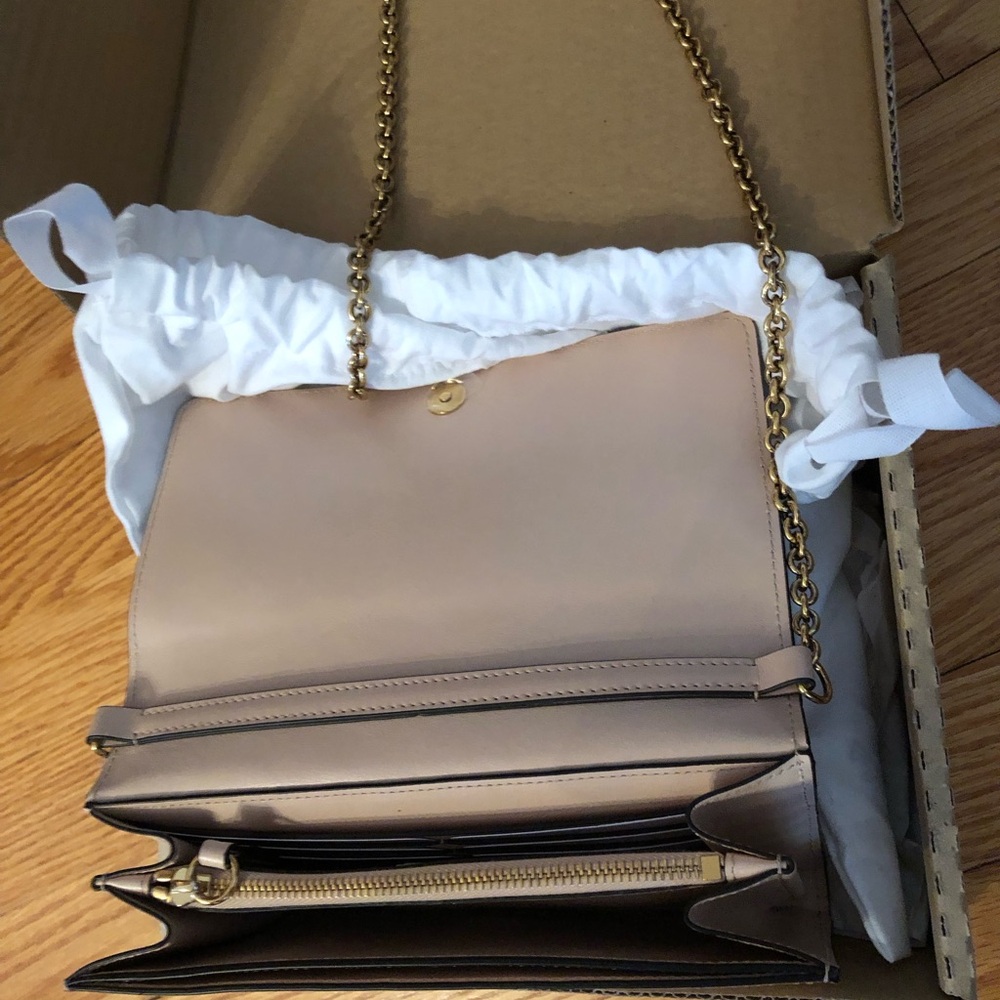 Chloe - Iconic Leather Flap Wallet On Chain Cement Pink - Picture 3 of 6